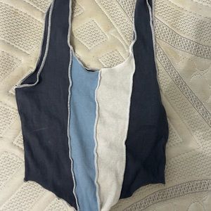 Hollister multicolor cropped tank top